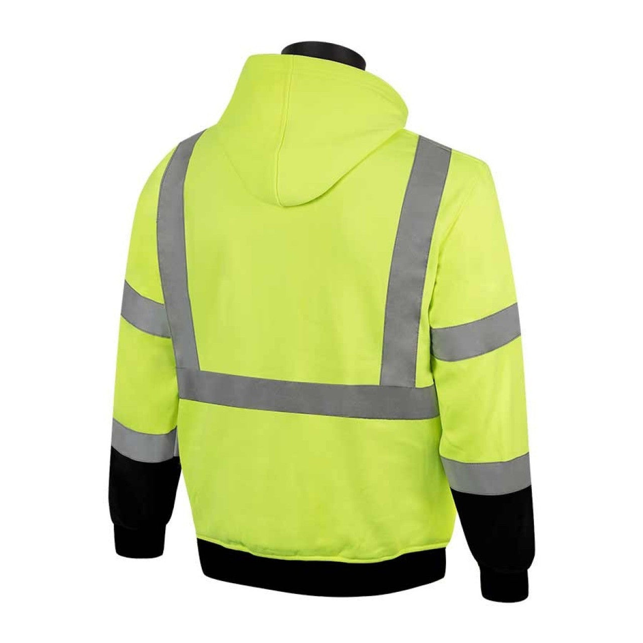 HIVIZGARD™ CLASS 3 - BLACK BOTTOM SWEATSHIRT WITH ATTACHED HOOD