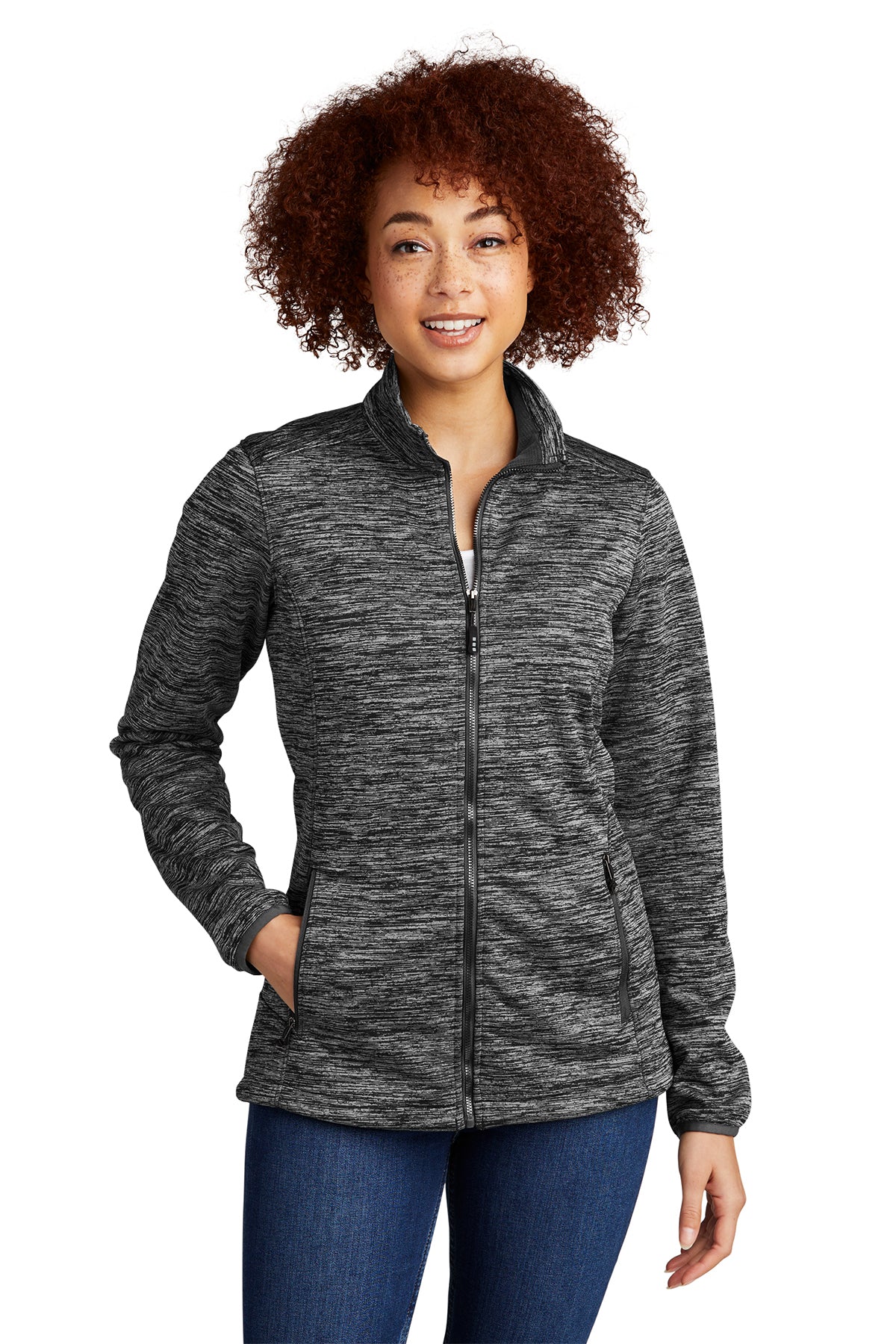 Sport-Tek® Ladies PosiCharge® Electric Heather Soft Shell Jacket